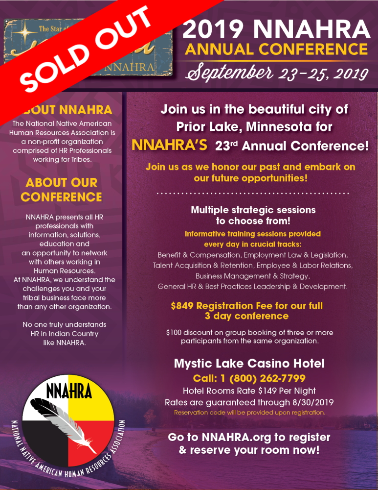 NNAHRA National Native American Human Resources Association